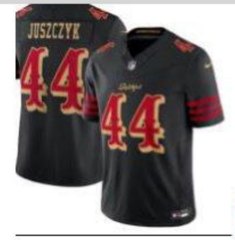 Men 2025 San Francisco 49ers #44 Juszczyk black 5th generation Throwback Nike Limited NFL Jersey style 031->san francisco 49ers->NFL Jersey